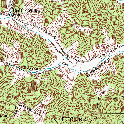Topographic Map of Tan Trough, WV