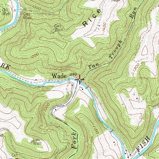 Topographic Map of Tan Trough Run, WV