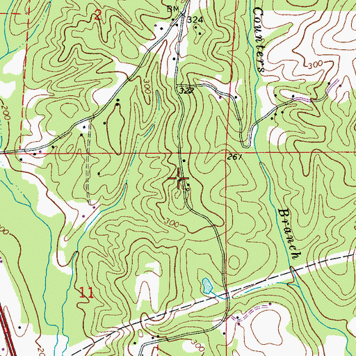 Topographic Map of Duncanville Church, AL