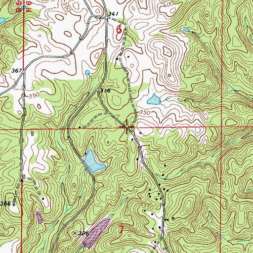 Topographic Map of Mount Sinai Church, AL