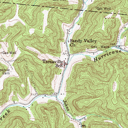Topographic Map of Tarsaville School (historical), WV