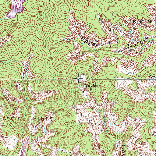 Topographic Map of Taylor School (historical), WV