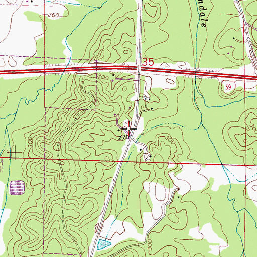 Topographic Map of Faith Community Church, AL