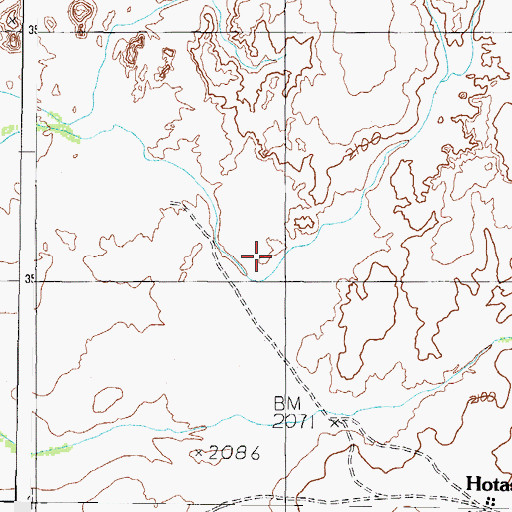 Topographic Map of Needle Valley, AZ