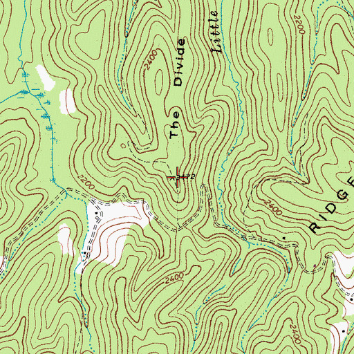 Topographic Map of The Divide, WV