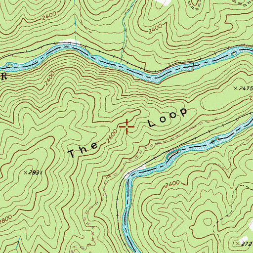 Topographic Map of The Loop, WV