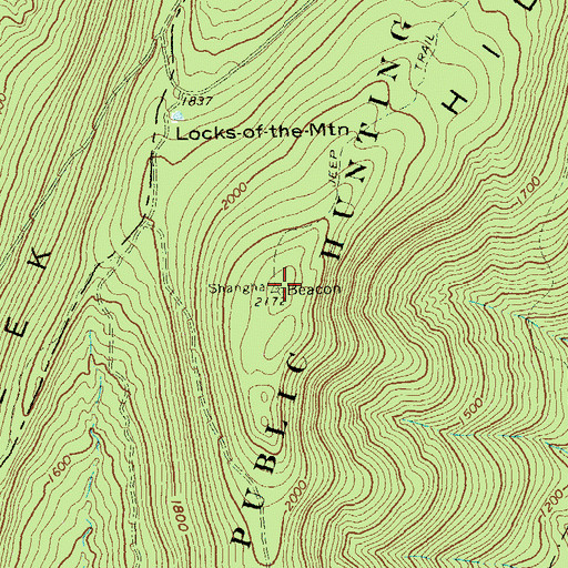 Topographic Map of Third Hill Mountain, WV