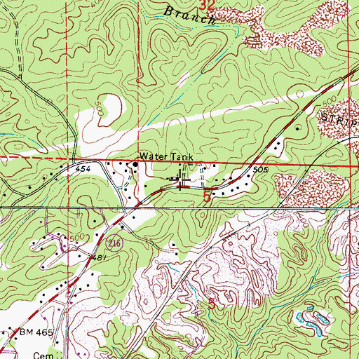 Topographic Map of Fleetwood Church, AL
