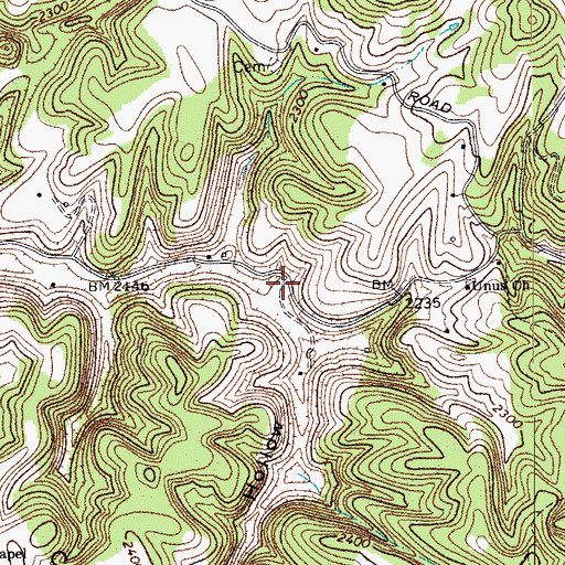 Topographic Map of Thorny Hollow, WV