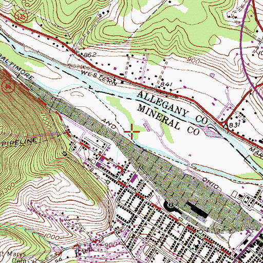 Topographic Map of Thunderhill Run, WV