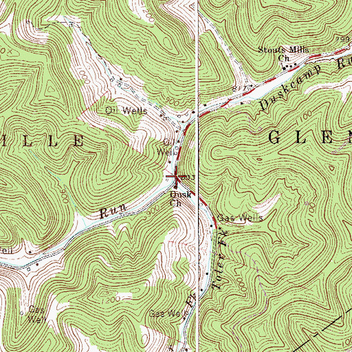 Topographic Map of Toler Fork, WV