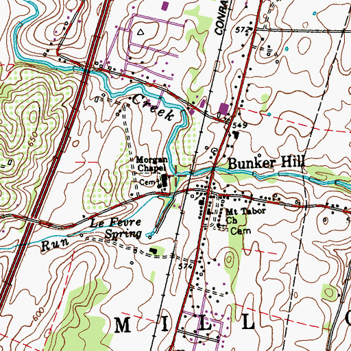 Topographic Map of Torytown Run, WV
