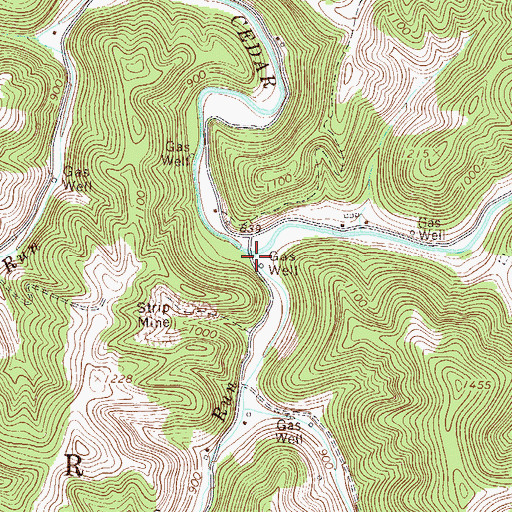 Topographic Map of Trace Run, WV