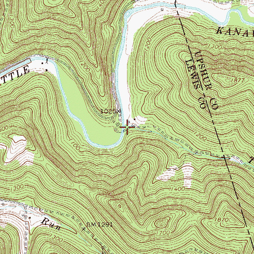 Topographic Map of Trace Run, WV