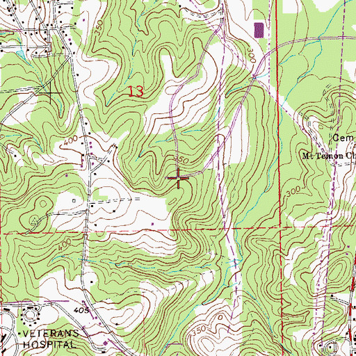 Topographic Map of Tuskegee Industrial Park, AL