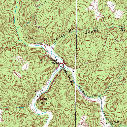 Topographic Map of Trough Fork, WV