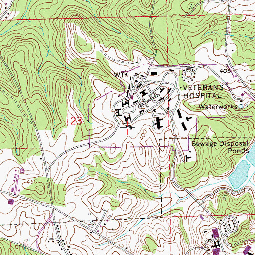 Topographic Map of Vetegee Stadium, AL