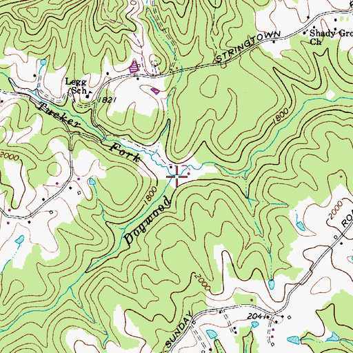 Topographic Map of Tucker Fork, WV