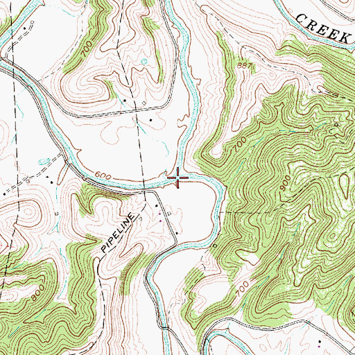 Topographic Map of Tug Fork, WV