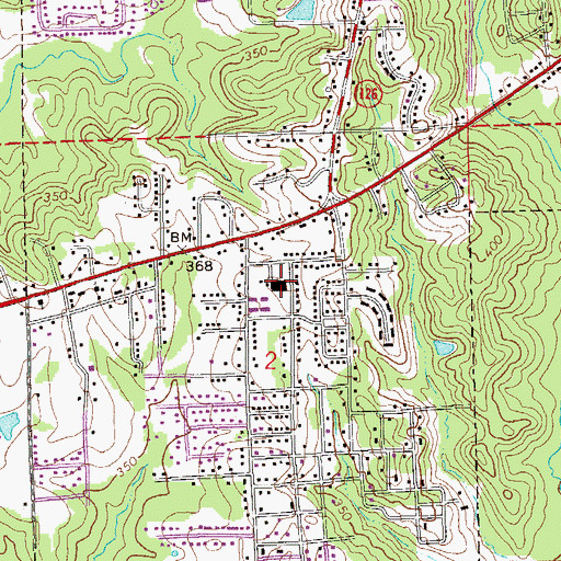 Topographic Map of Southern Vocational Junior College, AL
