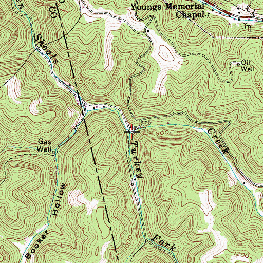 Topographic Map of Turkey Fork, WV