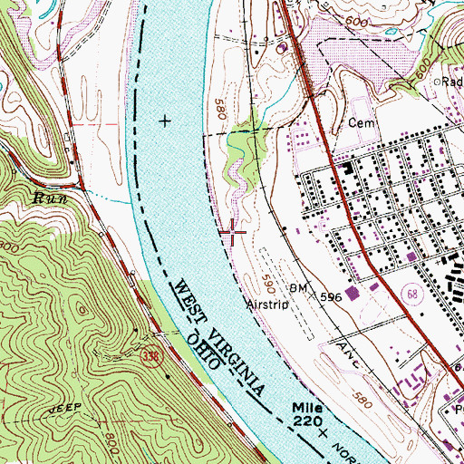 Topographic Map of Turkey Run, WV