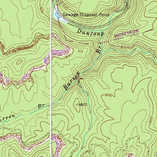 Topographic Map of Turley Branch, WV