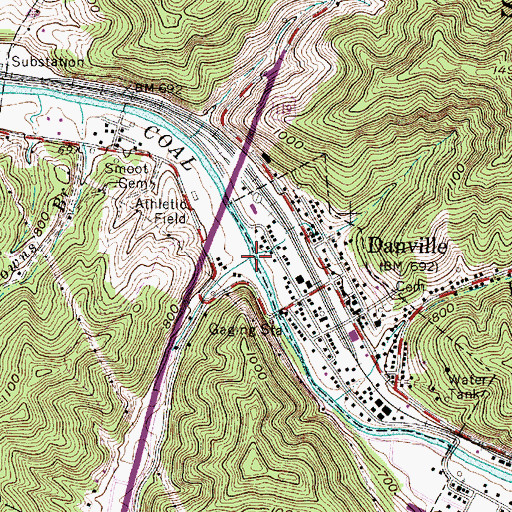 Topographic Map of Turtle Creek, WV