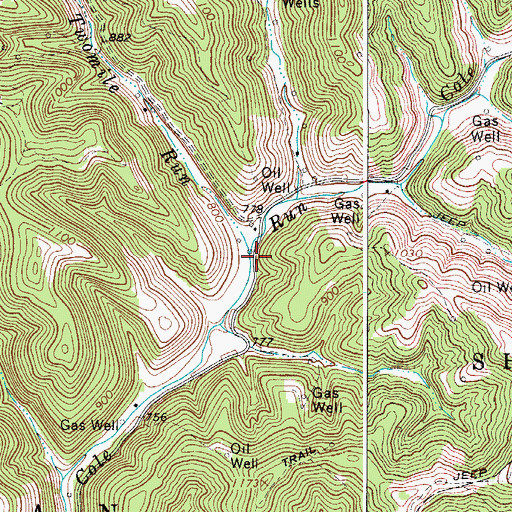 Topographic Map of Twomile Run, WV