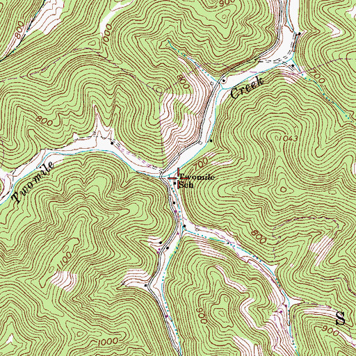 Topographic Map of Twomile School (historical), WV