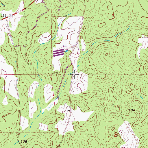 Topographic Map of Lubbub Creek Gas Field, AL