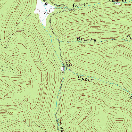Topographic Map of Upper Laurel Fork, WV