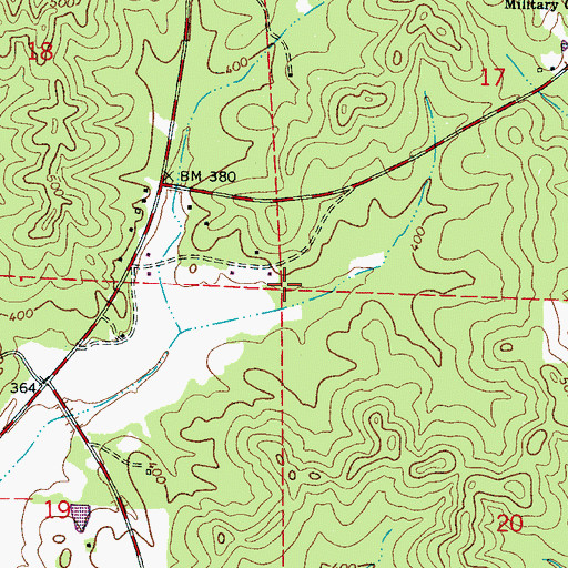 Topographic Map of Military Grove Gas Field, AL