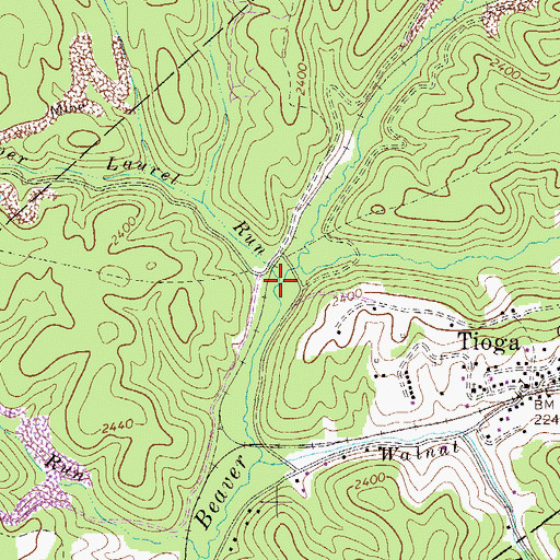 Topographic Map of Upper Laurel Run, WV