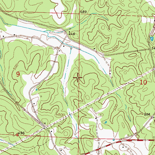 Topographic Map of East Detroit Oil and Gas Field, AL