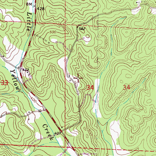 Topographic Map of Wayside Gas Field, AL