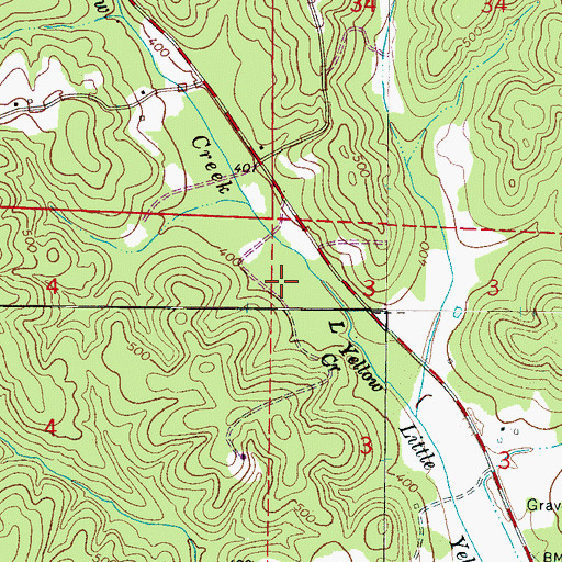 Topographic Map of Wayside Oil Field, AL
