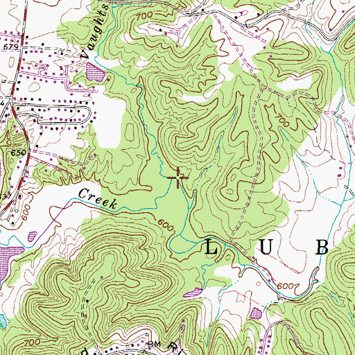 Topographic Map of Vaughts Run, WV