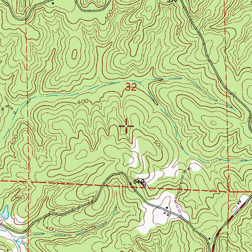 Topographic Map of Northwest Fairview Gas Field, AL