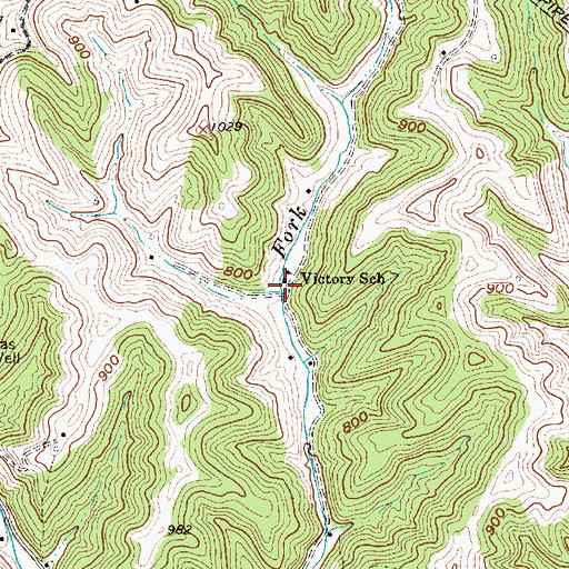 Topographic Map of Victory School (historical), WV