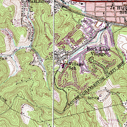 Topographic Map of Village School (historical), WV