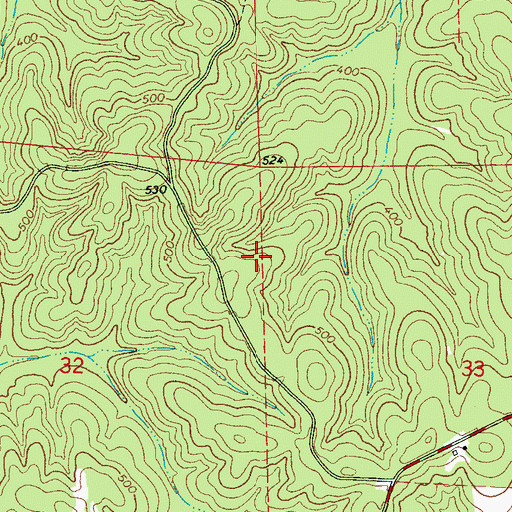 Topographic Map of North Fairview Oil Field, AL