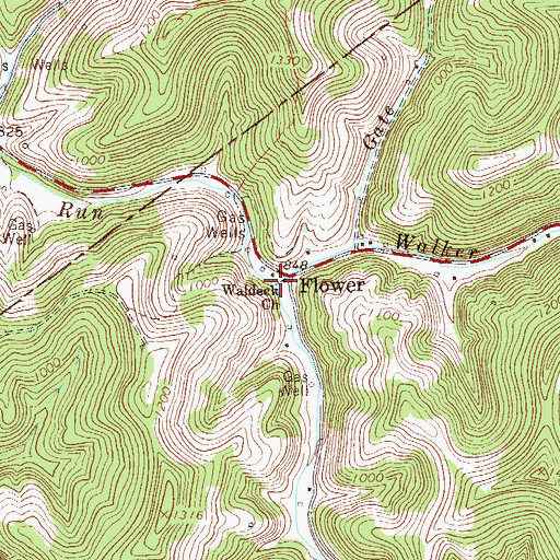 Topographic Map of Walker Fork, WV