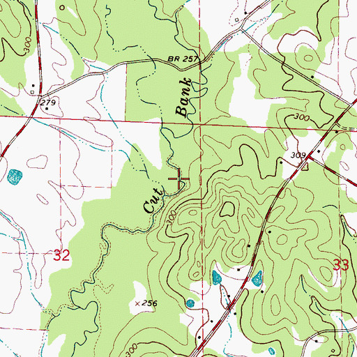Topographic Map of Molloy Gas Field, AL