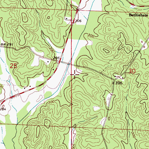 Topographic Map of McGee Lake Gas Field, AL