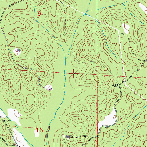 Topographic Map of Mount Zion Gas Field, AL