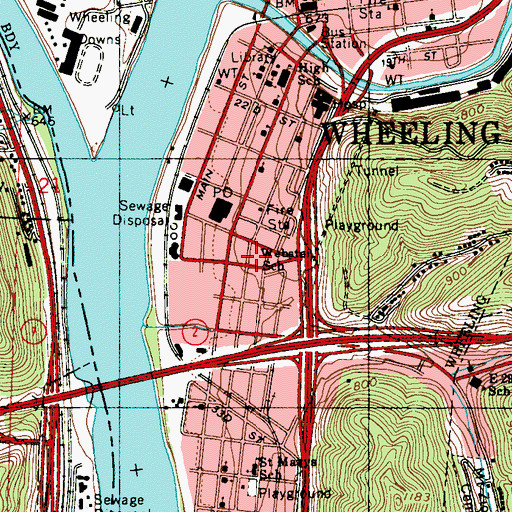 Topographic Map of Webster School (historical), WV