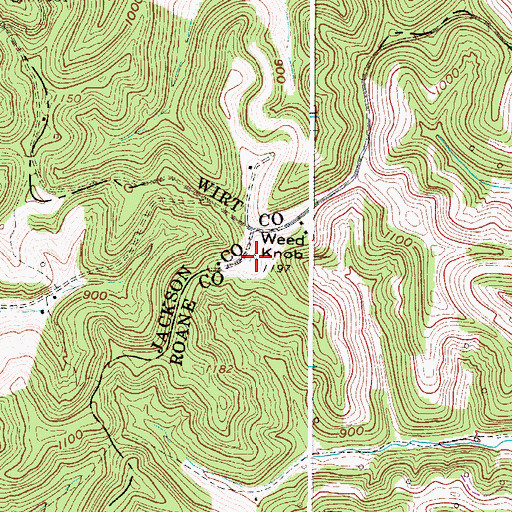 Topographic Map of Weed Knob, WV