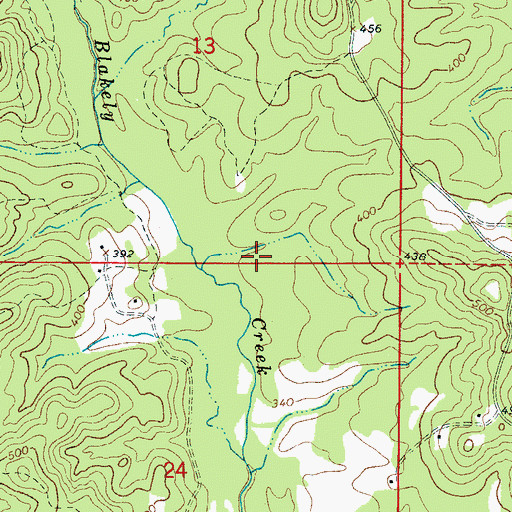 Topographic Map of Blakely Creek Oil Field, AL