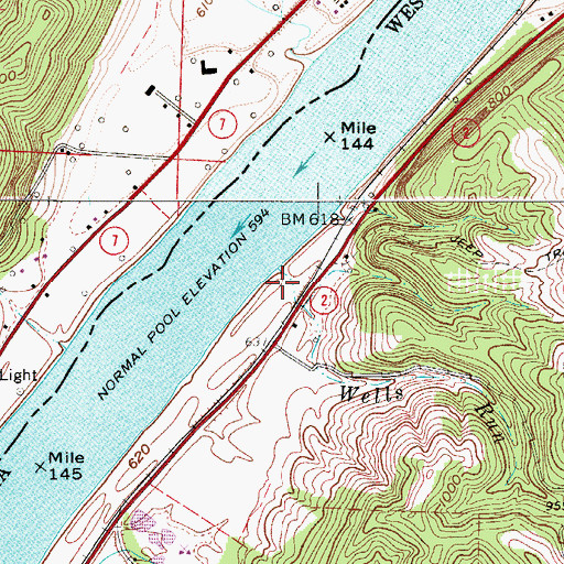 Topographic Map of Wells Run, WV